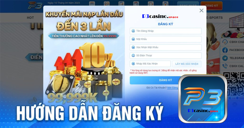 Hướng Dẫn Đăng Ký P3 Casino